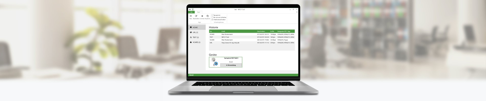 NFC21 Tools für Windows – Werkzeug zum Beschreiben und lesen von NFC-Tags